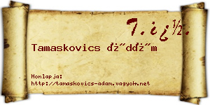 Tamaskovics Ádám névjegykártya